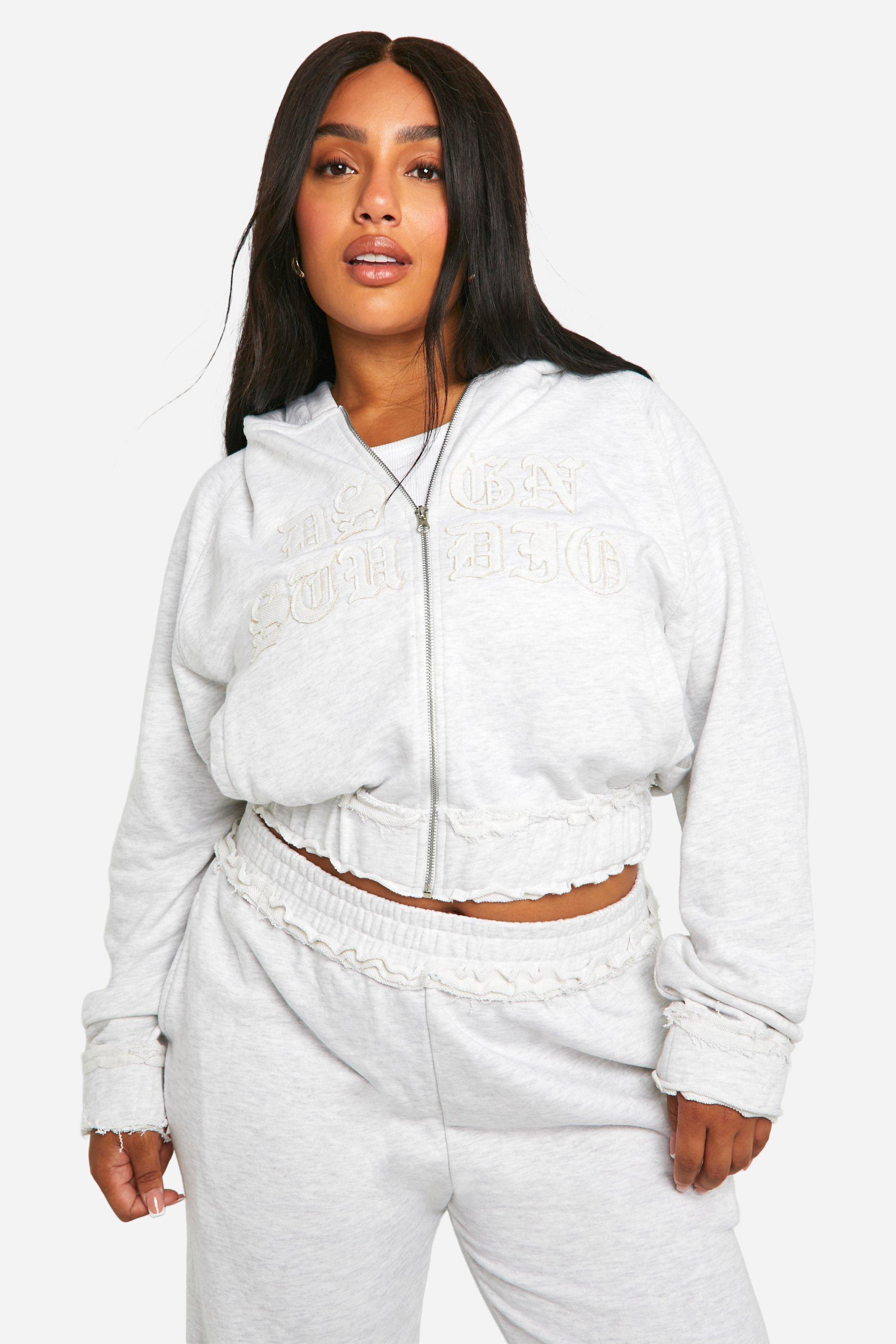 Plus size distressed sweatshirt online